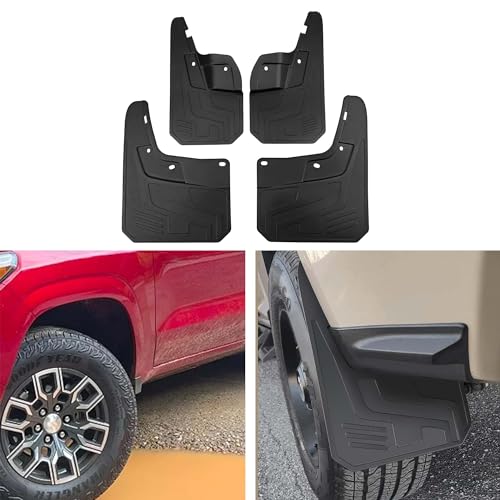 Image of Mud Flaps Compatible with Chevy Colorado Accessories 2026 2025 2024 2023 Splash Guards All Weather Fender Guard Mudguards Sediment Protection No Need to Drill Holes