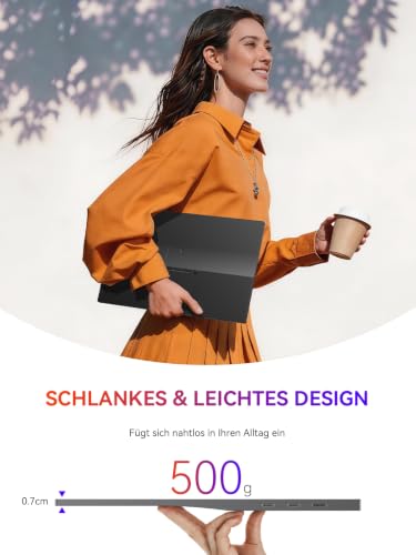 UPERFECT Portable Monitor mit Ständer 14" 125% sRGB 2000:1 Kontrast Matt – Ansicht 4