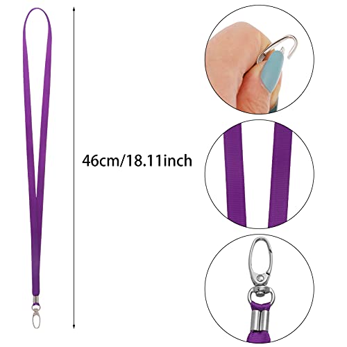 Popuppe 10 Stücke Schlüsselbänder Umhängebänder Nylon Lanyards Schönes Umhängeband Bunt Schlüsselband mit Drehbarem Metallclip für Ausweise