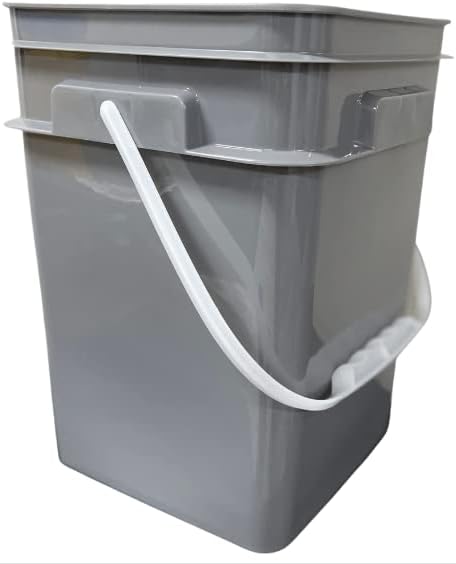 Miniatura 7 de House Naturals Cubo cuadrado de grado alimenticio de 4 galones con asas de plástico y tapa (paquete de 3) contenedores fabricados en Estados Unidos