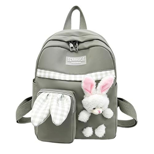 Mochila para niños y niñas de jardín de infantes, gran capacidad, mochila escolar, bonita mochila de lona pequeña, bolsa de viaje, mochila para niños, senderismo, verde, 40, Mochilas duffel