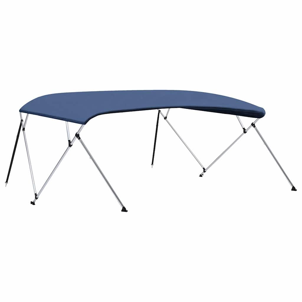 Bimini Top - Tettuccio parasole a 4 archi, per barche, 243 x (230-244) x 137 cm, colore: blu marino