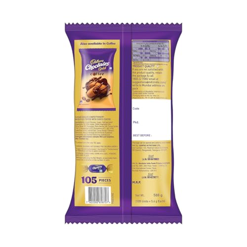 Image of Cadbury Choclairs Gold Candy, 588 g (105 Candies)