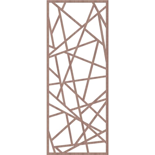 Image of Conway Decorative Pierced Fretwork Wood Wall Panels, 17 3 /8 inchW x 44 3 /8 inchH x 3 /8 inchT, Walnut