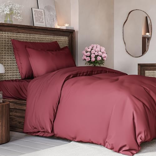 3-teiliges Bettwäsche-Set 135x200 cm mit Bettbezug und 2 Kissenbezügen...