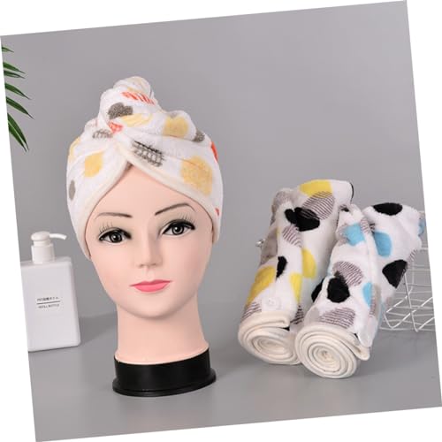 FOMIYES Chapéu Para Secar O Cabelo Touca De Banho Macia Turbante De Cabelo Envoltório De Toalha De C