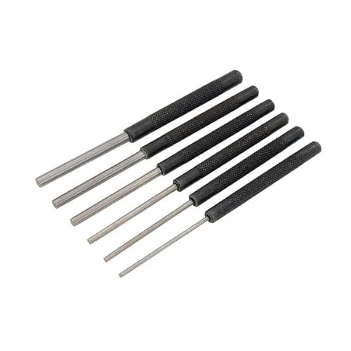 Neilsen CT0476 6pc Long Pin Punch Set - Length: 7in | Size: 3mm–8mm | Ideal for Pin Removal, Alignment and Mechanical Applications