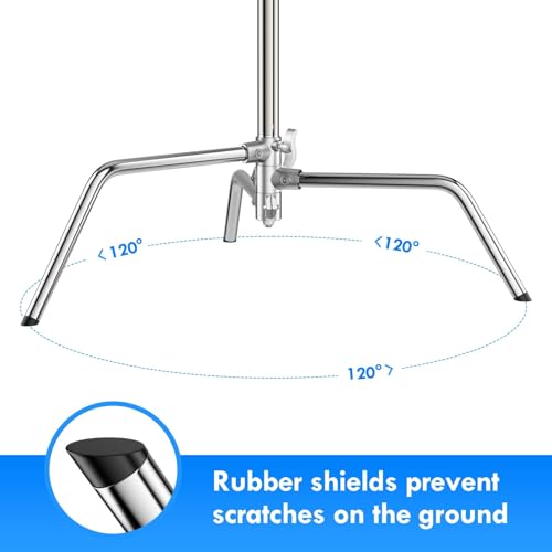 Image of EMART 10ft Heavy Duty C Stand with Boom Arm 100% Stainless Steel-2 Pack