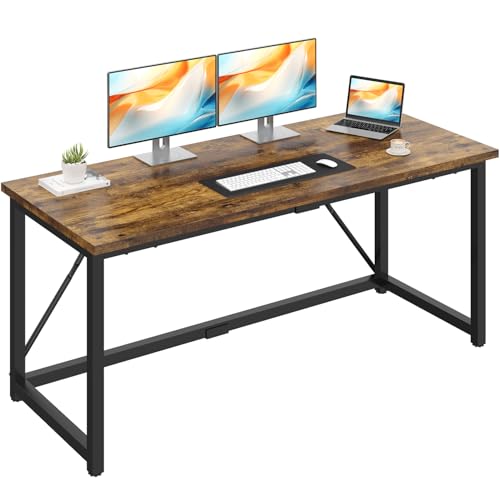 JUMMICO Scrivania 160 x 60 cm Scrivania per Computer, per Ufficio,Postazione Lavoro, Tavolo da Lavoro Piano di Lavoro, Adatta per l'ufficio o il Soggiorno