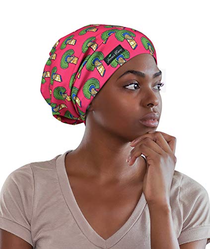 Image of Satin Lined Sleep Slouchy Cap Curly Girl Slap Headwear Gifts For Frizzy Hair Women