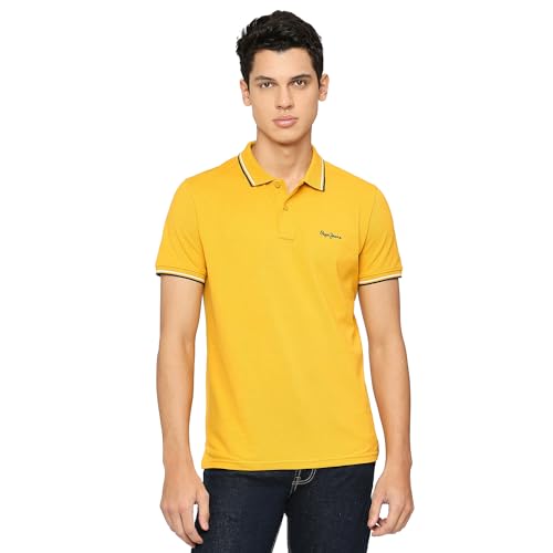 Image of Pepe Jeans Men's Cotton Regular Fit Polo T-Shirt
