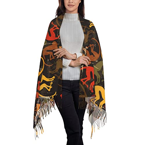 Color Monkey Women's Blanket Scarf Novelty Winter Warm Long Scarves Shawl Wrap Scarf2