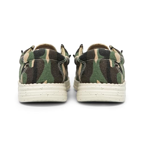 Bruno Marc Men's Casual Slip-on Loafers Stretch Shoes,Size 12,Camo/Green,BLS211