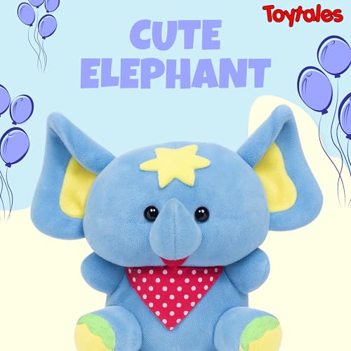 Image of TOYTALES Soft Toys Combo Pack Cute Sitting Dog & Flora Elephant Plush Toy Set for Kids, Stuffed Plushies for Girls & Boys, Baby Gift Soft Toys (Pack of 2)