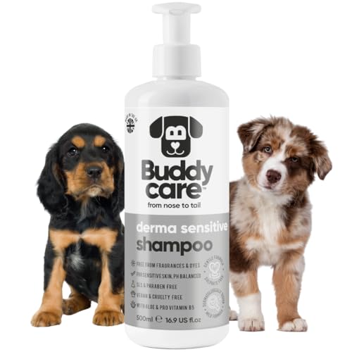 Buddycare Champú para Perros | con Aloe Vera y Pro Vitamina B5 Sensible a la Piel 500ml