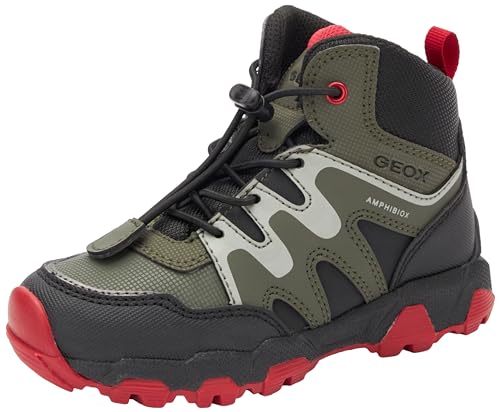 Geox Junior Boy J MAGNETAR Boy B ABX Sneakers Military/RED 32_EU – Ansicht 1