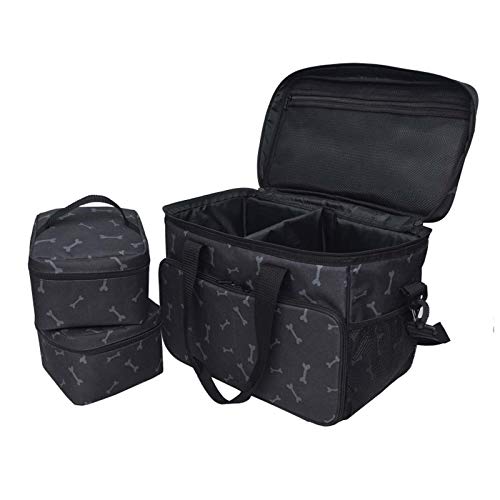Itkcozcg Reisetasche für Haustiere, multifunktional, für Hundefutter, Behälter-Set für Wandern, Camping