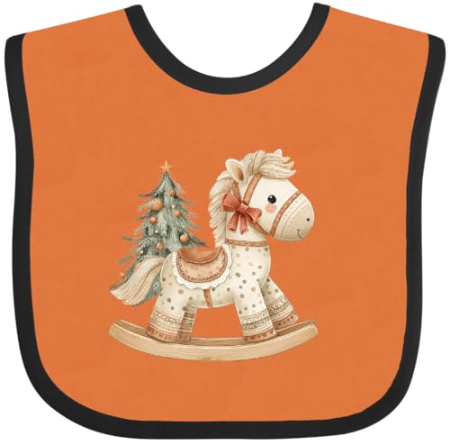 inktastic Cozy Winter Rocking Horse Baby Bib