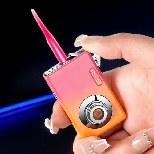 Encendedor Recargable de Butano con Luz Led y Llama Roja miniatura 3