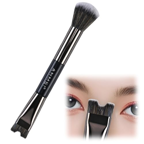 ZENQARI Brocha Contorneadora De Doble Punta, Brochas De Maquillaje, Cerdas Sintéticas Densas, Para Pulir, Aplicar Base, Colorete, Cremas Para Contornear