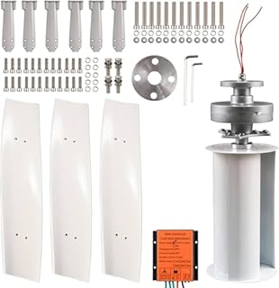 4000W Wind Turbine Generator,12V 24V 48V 220V with 3 Blades Wind Vertical Turbine Generator Permanent Magnet Generator Wind Turbine Kit for Hybrid Wind Solar 12V