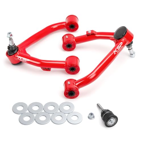 Image of KSP 2-4 inch Upper Control Arms for Silverado Sierra 2007-2018, Adjustable Steel Control Arm Compatible With Chevy GMC Avalanche Tahoe Yukon 2 /4WD, Aftermarket UCA Replace Factory Cast Steel /Forged Arms