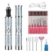 Electric Nail Drill File, 20000 RPM Professional Efile Machine with 18 Grinding Heads for Acrylic Gel Nails Manicure Pedicure Tools, Cordless Rechargeable Low Noise Portable Toenail Grinder Kit, Blue