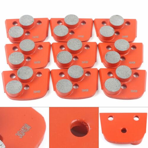 DDYOOK Diamond Concrete Grinding Discs, 30/40 Grit, Orange, Compatible with LAVINA Grinder, Pack of 9