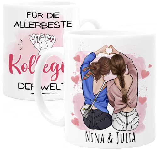 Tassenliebling® Tasse Kollegin personalisiert - Abschied Kollegin Tasse mit Spruch für die Arbeit - Abschiedsgeschenk Jobwechsel für die beste Arbeitskollegin Cover