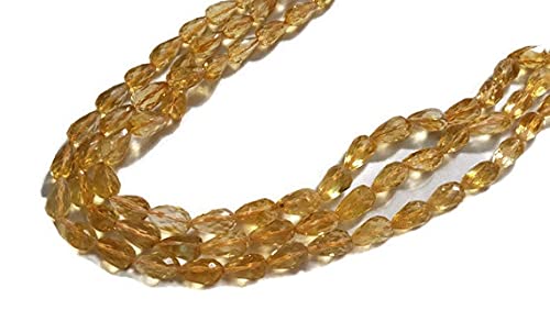 Citrine faceted drop offrez un fil de pierres précieuses pour un cadeau unique