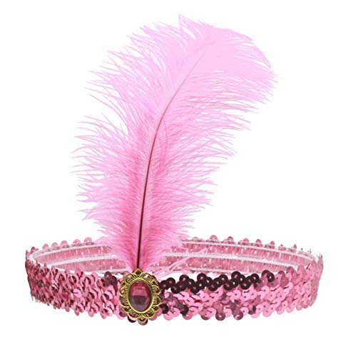 Girls Flapper Dresses 1920S Beaded Fringed Great Gatsby Dress (Pink, Large) #TOP4