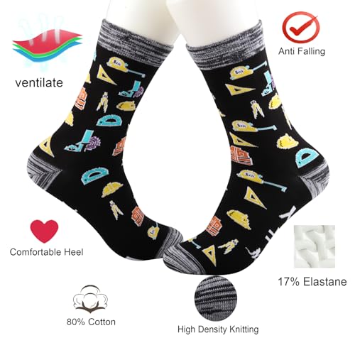 LEVLO 1 Pair Funny Engineering Students Gift for him This Engineer Is Off Duty Socks for College Senior Graduate Gifts3