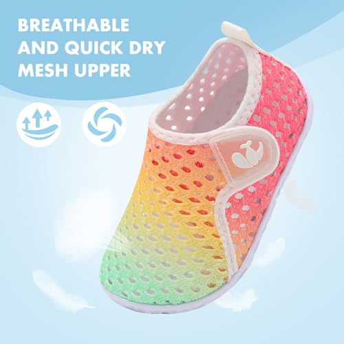 Image of FEETCITY Boys Girls Water Shoes Kids Aqua Socks Quick Dry Barefoot for Beach Swimming Pool