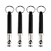 USonline911 4X Dog Training Dog Whistles with Key Ring Loop UltraSonic Obedience Stop Barking Pet Sound Pitch Black