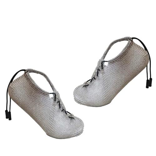 Minimalist Barefoot Sock Shoes Chain Mail Shoes for Women and Men, Stainless Steel Cut Resistant Water Shoes, Portable & Multi-Purpose