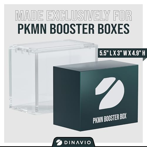 Image of Dinavio Crafthouse PKMN Booster Box Case Acrylic Display Stackable - 8mm + 5mm Ultra Thick Acrylic with N52 Strong Magnets - PKMN Booster Box Case Protector - Compatible with PKMN Booster Boxes