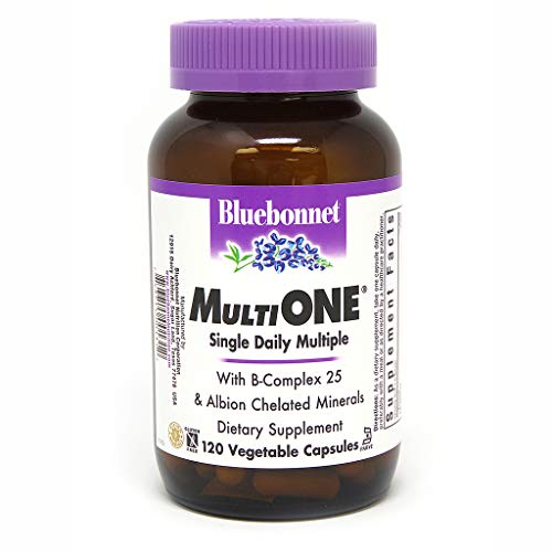 Bluebonnet Nutrition Multi One (With Iron) Vegetable Capsules, Complete Full Spectrum Multiple Vitamin