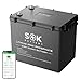 SOK Battery Marine Grade 12V 206Ah LiFePO4 Battery,Sealed Plastic Box
