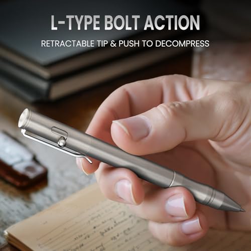 Set de 3 bolígrafos de acero inoxidable Origin-Joy con recargas de tinta gel miniatura 2