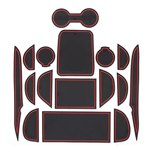 Tapis anti-poussière rouge pour inserts de porte-gobelet Prius Série 50