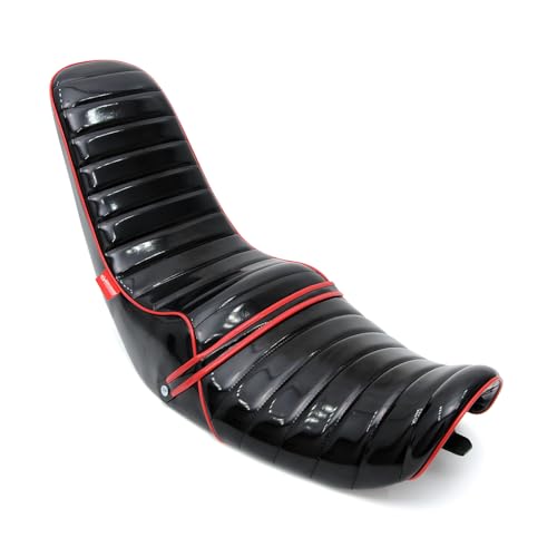 King Road 88 ゼファー400 T型・U型 前期 ZR400C KingRoad88 エナメル ブラック パイピングレッド 40cm 三段シート 3段シート C1 C2 C3 C4