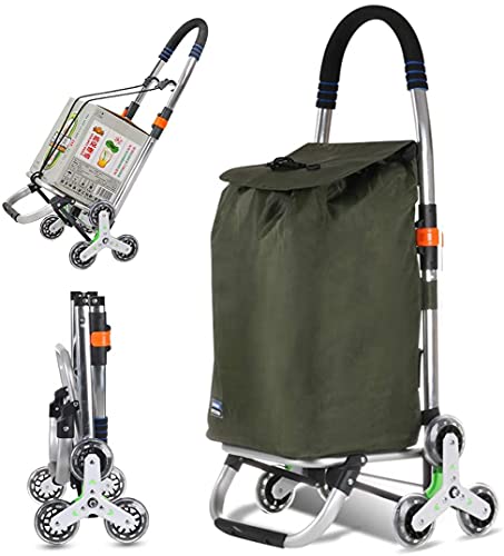 Carrito de compras plegable con ruedas para escalar, bolsa de lona impermeable, capacidad de 50 kg, carrito utilitario rodante