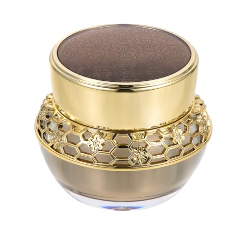 WRITWAA Botella De Crema Botellas Dispensadores De Crema Envase De Crema Facial Rellenable Muestras De Maquillaje Tarro De Crema Hidratante Recargable Botella De Cosméticos Golden Acrílico