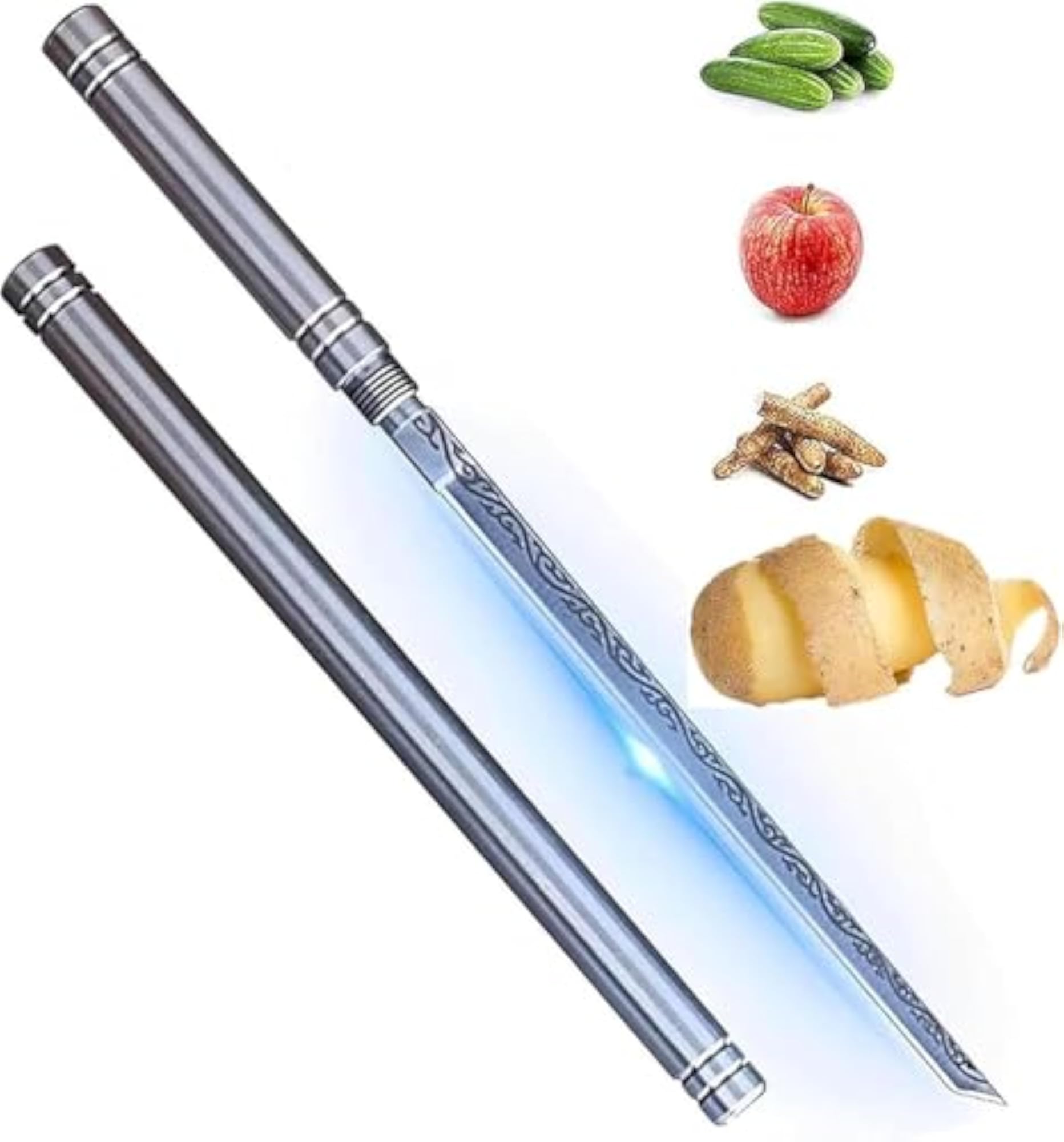 Stainless Steel Fruit Corer & Decorative Carving Tool