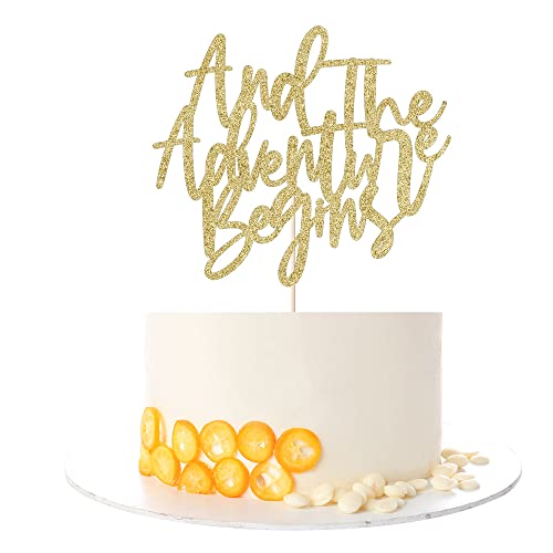 Kaoenla And The Adventure Begins Cake Topper- Suitable For Weddings, Racing, Graduation,Travel, Retirement, Sports, Baby Showers, Wedding Celebration Parties, Can Also Be Used As Photo Props (2) #TOP26