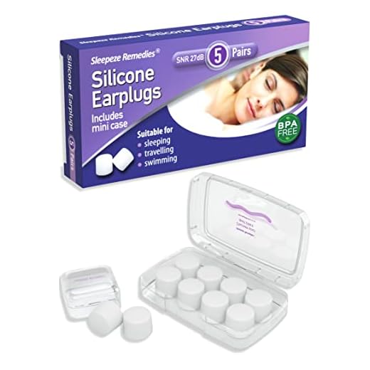 Sleepeze Remedies Tapones Oidos Silicona 5 Claro, 27dB Moldeable Tapones Oidos Ruido Dormir, Cancelación Ruido Earplugs, Tapones Antironquidos, Ear plugs para Dormir, Natación, Viajar, Conciertos