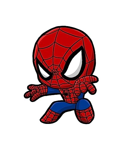 Image of Wooden Fridge Magnet for Refrigerator Home, Kitchen and Office Decoration Multicolor (Spiderman)