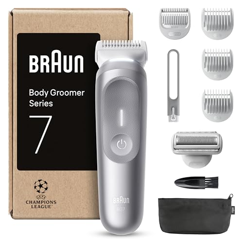 Braun Rasoio Elettrico Corpo Uomo Series 7, +8 Strumenti Cura Corpo, Luce Smartlight & SkinGuard,...