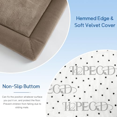 Image of Baby Play Mat for Floor Nursery Rug Muscle Mat Area Rug Playroom Rug 71 inchx79 inch Playpen Mat Elastic Foam 1.3 inch Thick Crawling Mat for Babies,Toddlers, Infants, Kids,Camel
