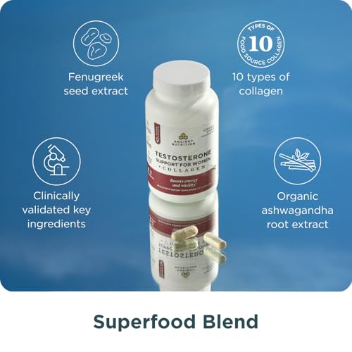 Ancient Nutrition Testosterone Support + Collagen Peptides Capsules - image 2